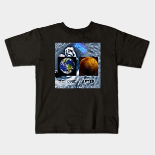 Planet Earth Before and After Kids T-Shirt